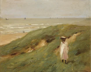Dune près de Noordwijk avec un enfant